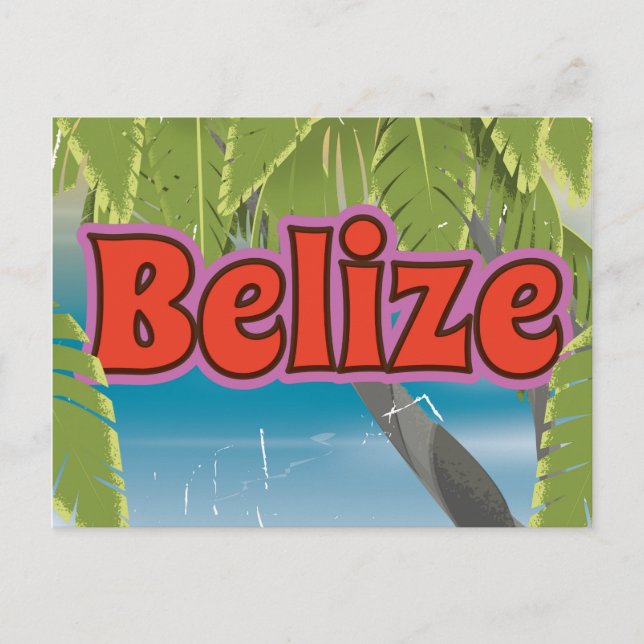 Belize Vintage Urlaubsplaner Postkarte (Vorderseite)