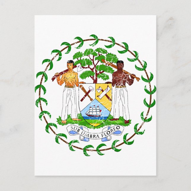 Belize-Wappen Postkarte (Vorderseite)