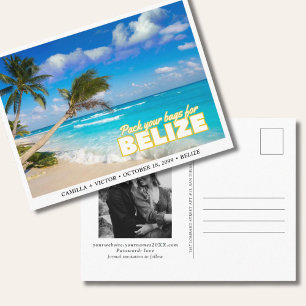 Belize Wedding Island Save the Date Postcard Postkarte
