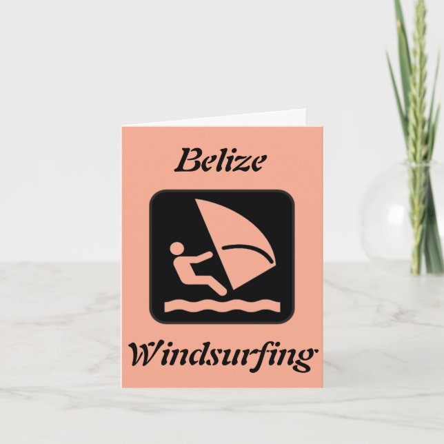 Belize Windsurfing (Long Caye Glover's Reef Atoll) Dankeskarte (Vorderseite)