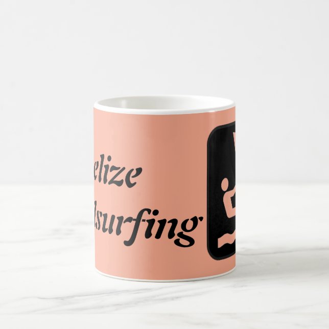 Belize Windsurfing (Long Caye Glover's Reef Atoll) Kaffeetasse (Mittel)
