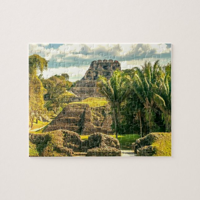 Belize Xunantunich stilisiert (Horizontal)
