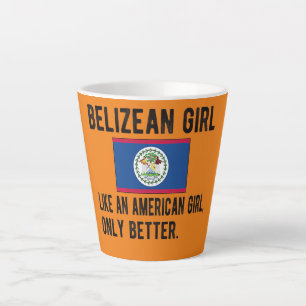 Belizean Girl Belize Flag Belizean Roots Milchtasse