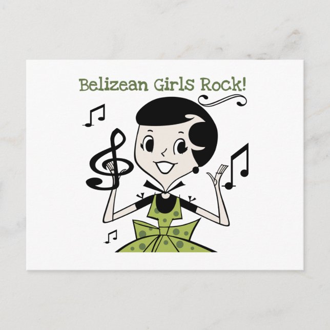 Belizean Girls Rock Postkarte (Vorderseite)