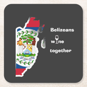 Belizeaner trinken zusammen Hemd Rechteckiger Pappuntersetzer