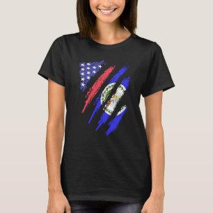 Belizer American Patriot Grown Heart Flag Streifen T-Shirt