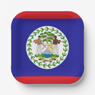Belizianische Flagge Pappteller