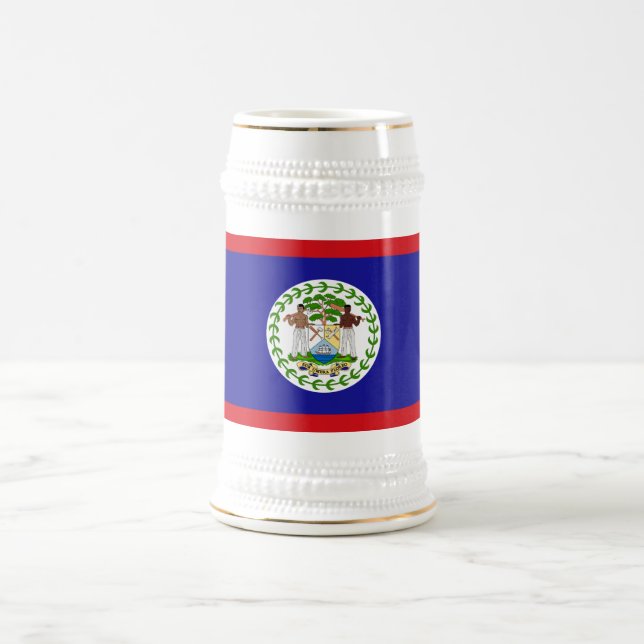 Belizische Flagge Bierglas (Mittel)