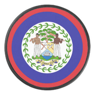 Belizische Flagge Eishockey Puck