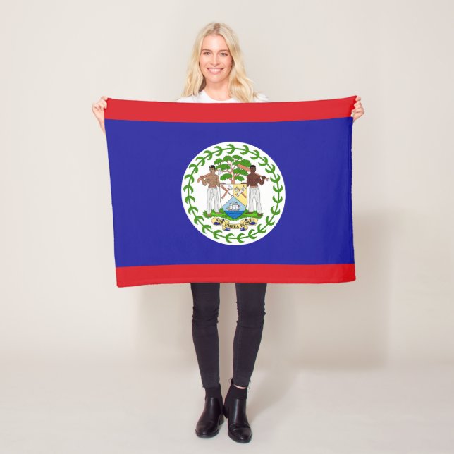 Belizische Flagge Fleecedecke (Beispiel)