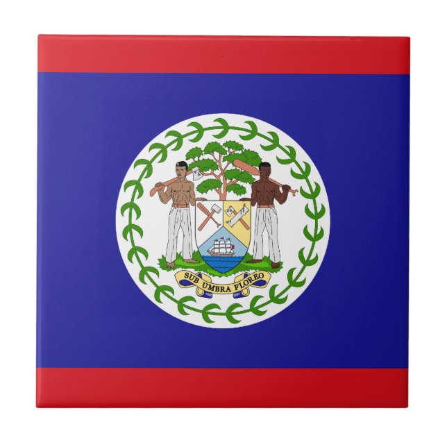 Belizische Flagge Fliese (Vorderseite)