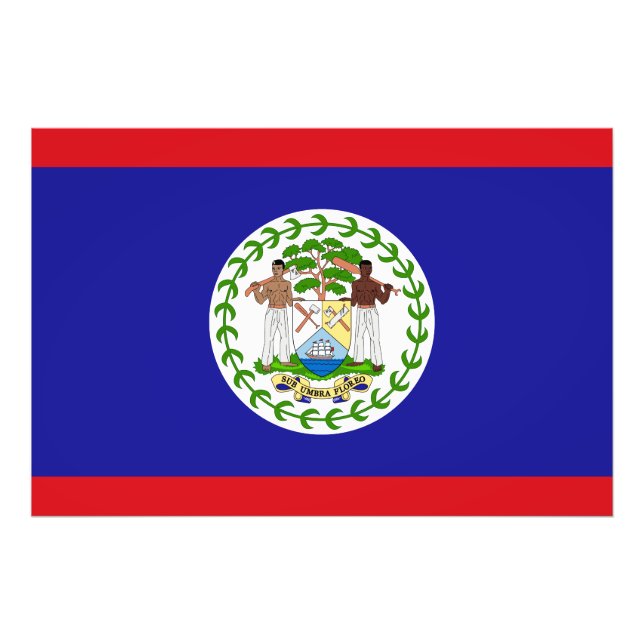 Belizische Flagge Fotodruck (Vorne)