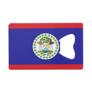 Belizische Flagge Geldbeutel Flaschenöffner
