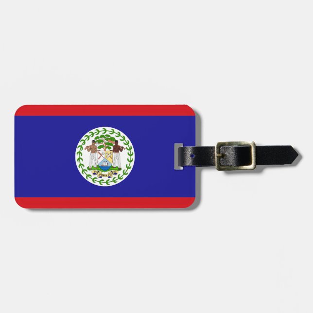 Belizische Flagge Gepäckanhänger (Vorderseite horizontal)