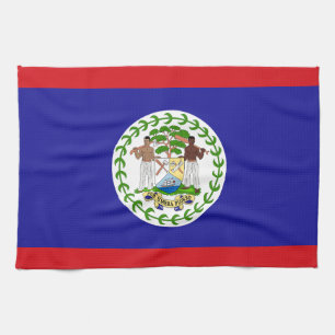 Belizische Flagge Geschirrtuch