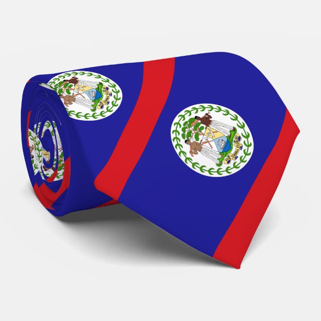 Belizische Flagge Krawatte (Gerollt)