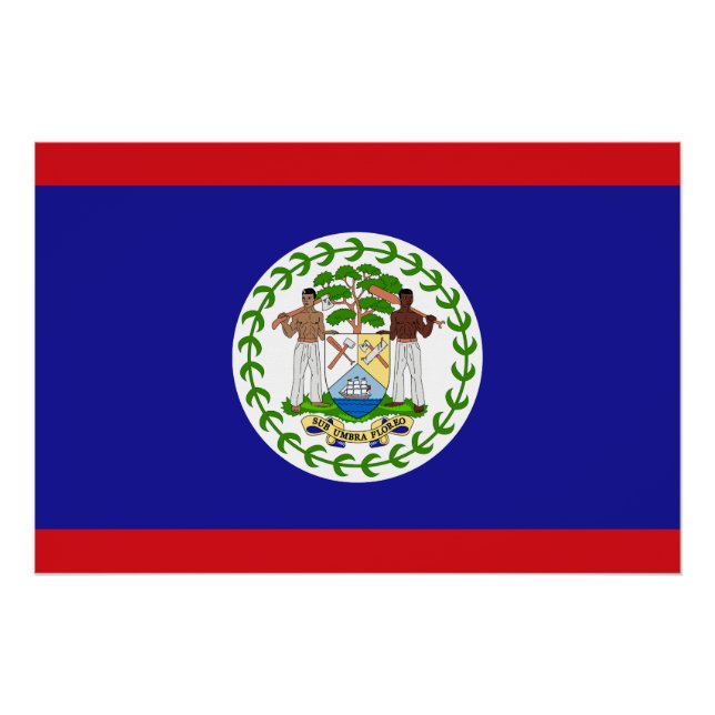 Belizische Flagge Poster (Vorderseite)