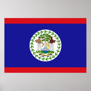 Belizische Flagge Poster