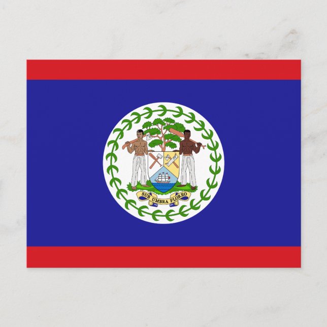 Belizische Flagge Postkarte (Vorderseite)