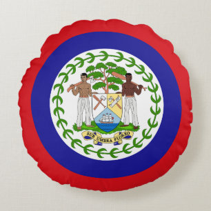 belizische Flagge Rundes Kissen