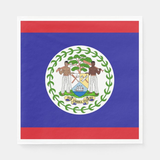Belizische Flagge Serviette (Vorderseite)