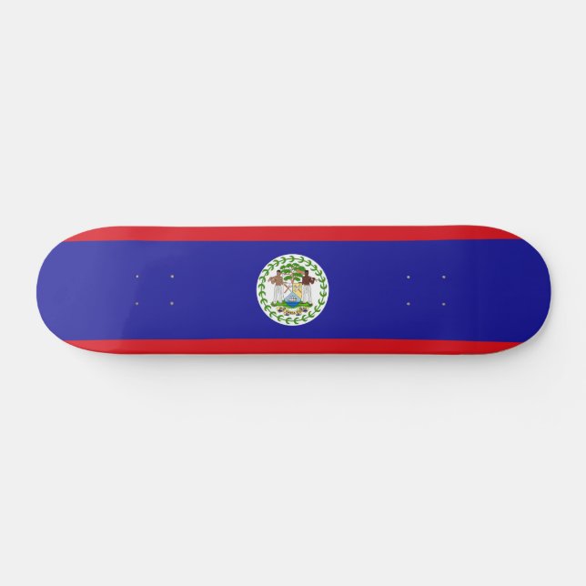 Belizische Flagge Skateboard (Horizontal)