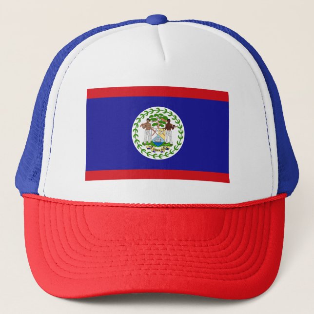 Belizische Flagge Truckerkappe (Vorderseite)