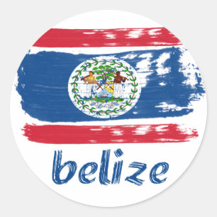 Belizische Flaggenentwürfe Runder Aufkleber