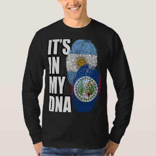 Belizisches und argentinisches Mix-DNA-Flaggengebi T-Shirt