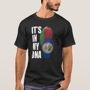 Belizisches und belarussisches Misch-DNA-Flaggenge T-Shirt