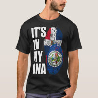 Belizisches und dominikanisches Mix-DNA-Flag-Gesch