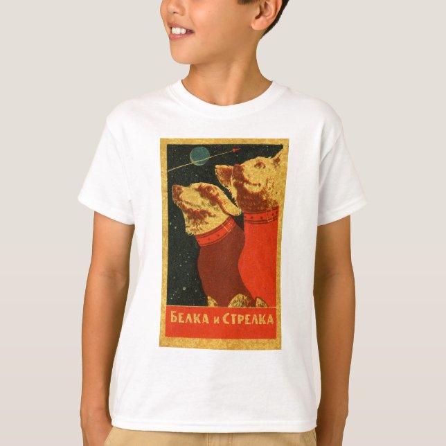 Belka und Strelka T-Shirt (Vorderseite)