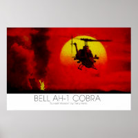 Bell AH-1 Cobra Attack Helicopter surreal Szene
