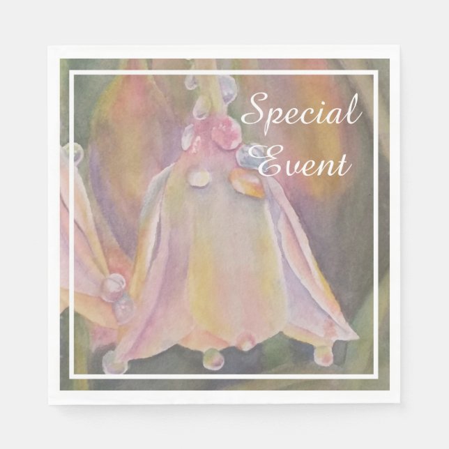 BELL BLUME BABY REVEAL PARTY MONOGRAM SERVIETTE (Vorderseite)