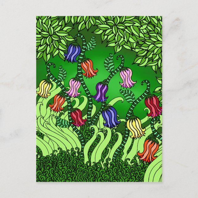 Bell-Blumen-Postkarte Postkarte (Vorderseite)