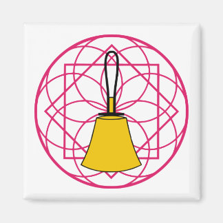 Bell Mandala Square Magnet