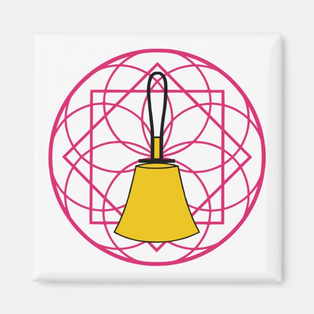 Bell Mandala Square Magnet (Vorne)