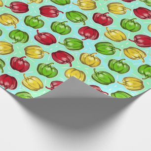 Bell-Paprikaschoten-Muster-Verpackungs-Papier Geschenkpapier