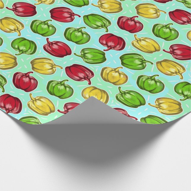 Bell-Paprikaschoten-Muster-Verpackungs-Papier Geschenkpapier (Ecke)