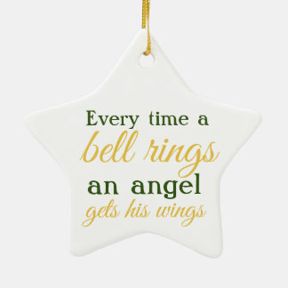 Bell-Ringe, ein Engel erhält seine Keramik Ornament