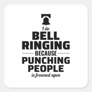 Bell Ringer Bell läuten Bells Tower Campanology Quadratischer Aufkleber