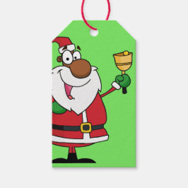 Bell Ringing Black Santa Paper Geschenkmarke Geschenkanhänger