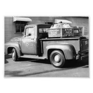 Bell Telephone Werbelastwagen 1950er Dyersburg Jac Fotodruck