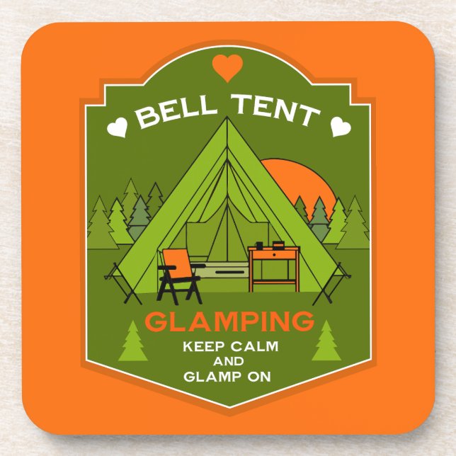 Bell Tent Glamping Getränkeuntersetzer (Vorderseite)