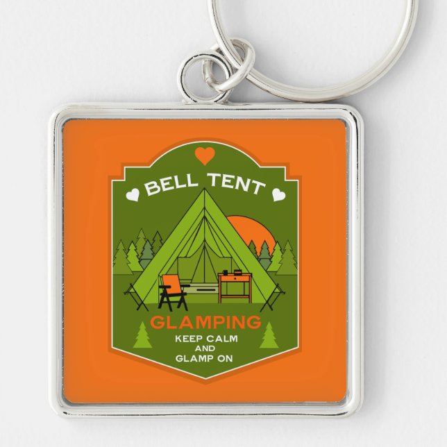 Bell Tent Glamping Schlüsselanhänger (Vorne)