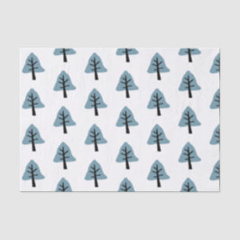 Bell Tree Muster Simple Pastel Blue Holiday Seidenpapier