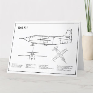 Bell X-1 - Flugzeugkonzepte BD Dankeskarte