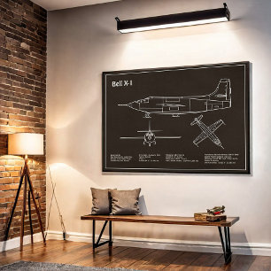 Bell X-1 - Flugzeugkonzepte PD Poster