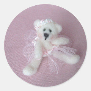 Bella Ballerina-Bärn-Aufkleber Runder Aufkleber