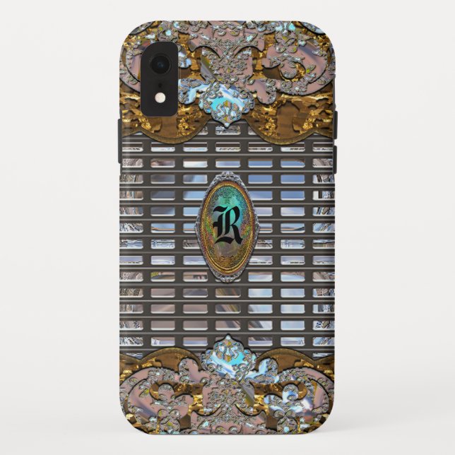 Bella Beautiful Verre French Monogram Case-Mate iPhone Hülle (Rückseite)